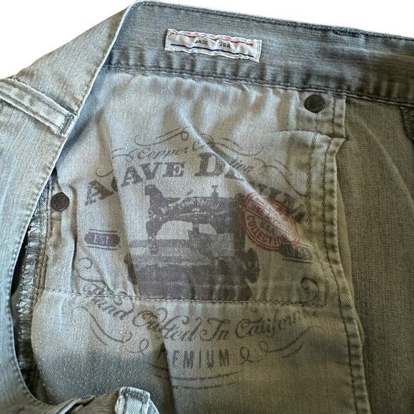 AGAVE Men Gringo Classic Straight USA Stretch Cotton Denim Jean 36x32 Olive - Picture 8 of 13